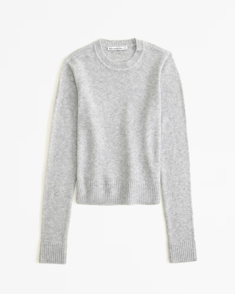 Slim Fuzzy Crew Sweater | Abercrombie & Fitch (US)