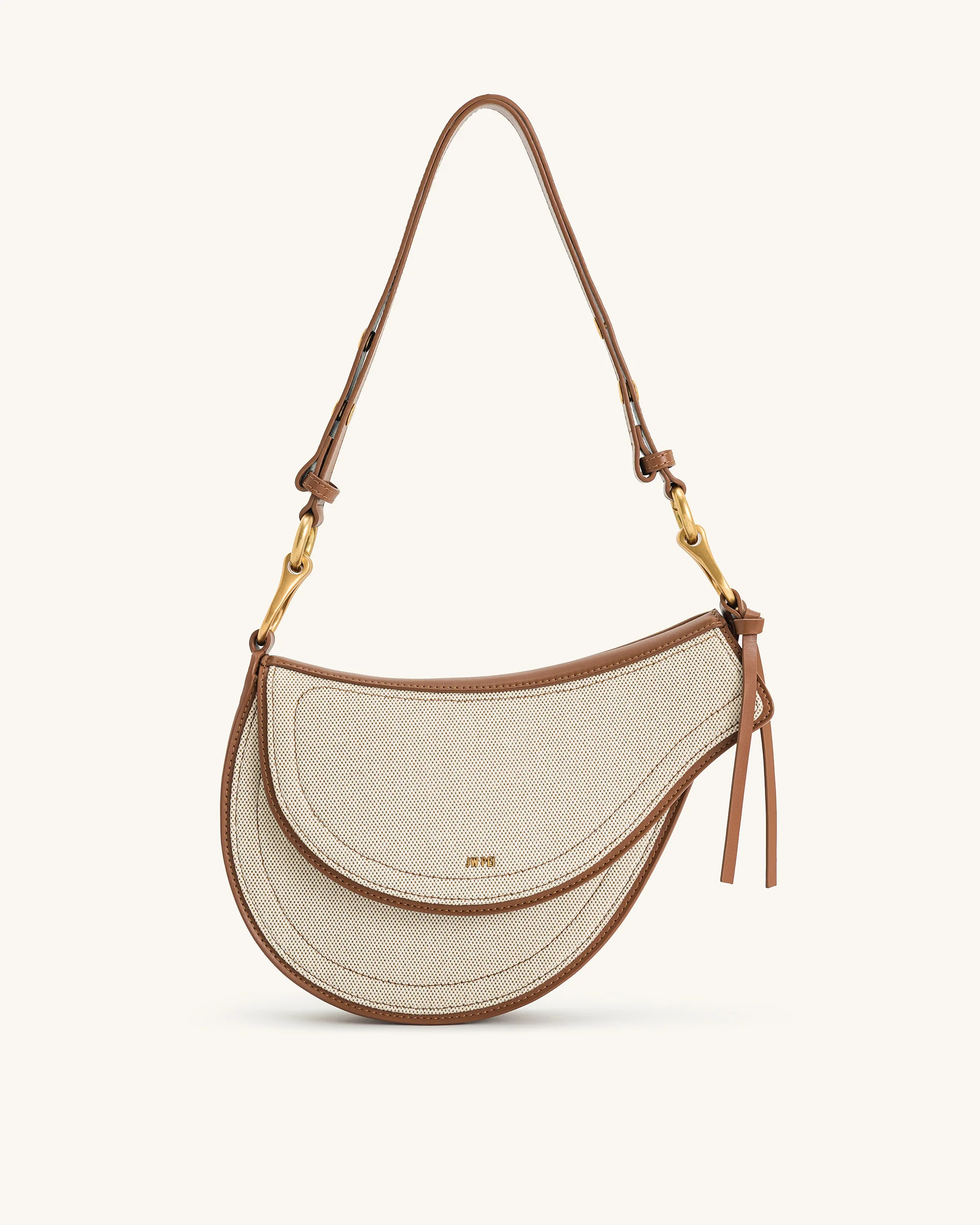 Ashlie Crossbody Bag - Brown Canvas | JW PEI US