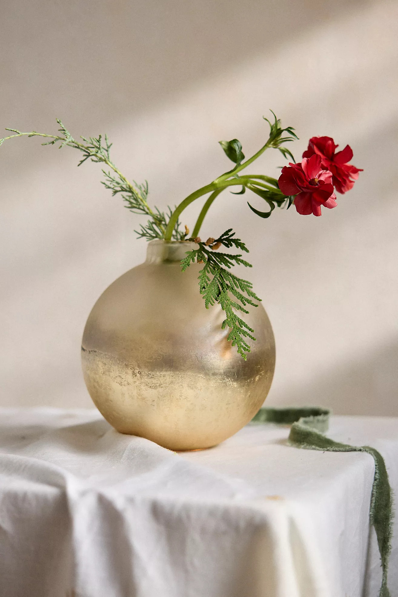 Frosted Metallic Bauble Vase | Anthropologie (US)