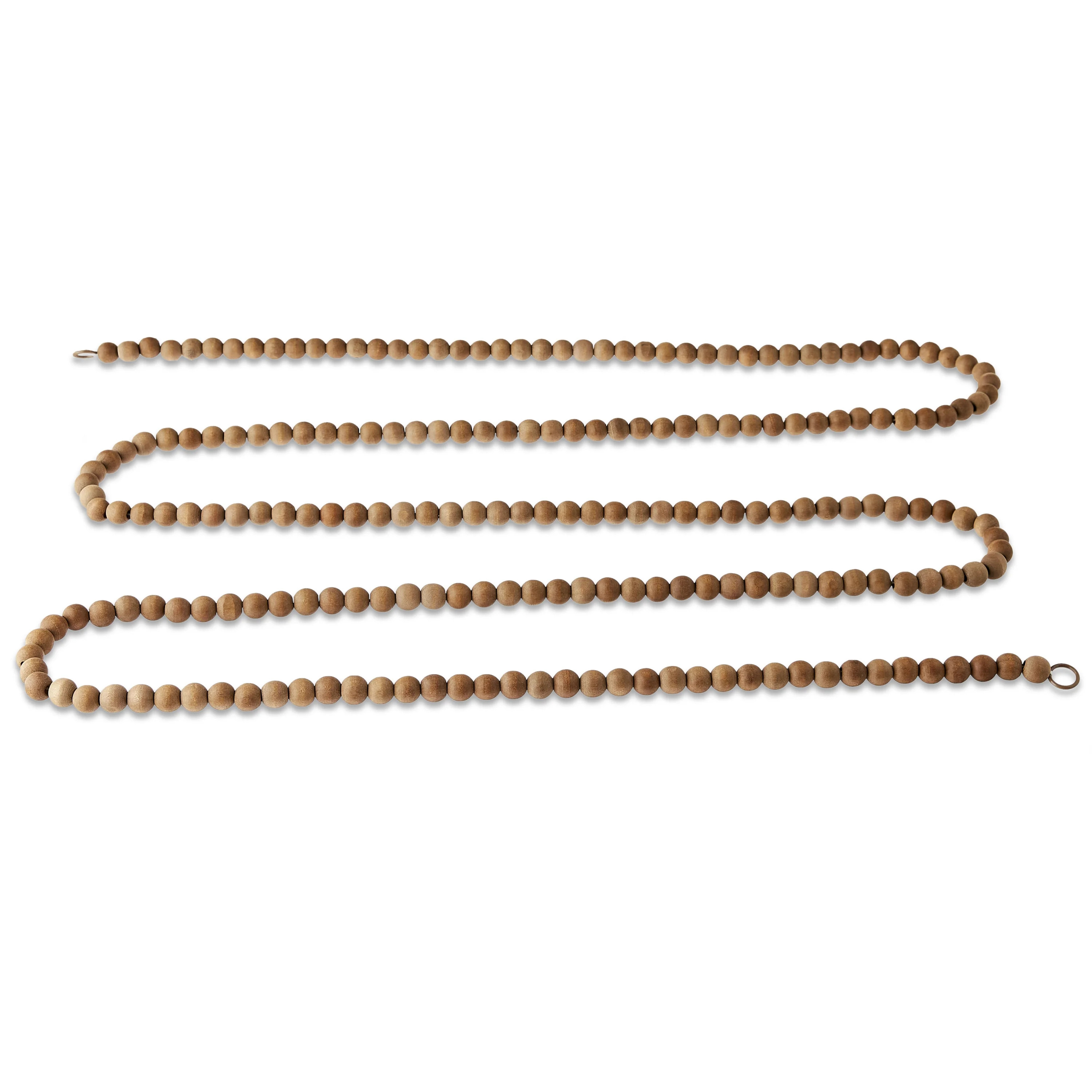 Dark Natural Wooden Bead Christmas Garland, 9 ft, by Holiday Time | Walmart (US)