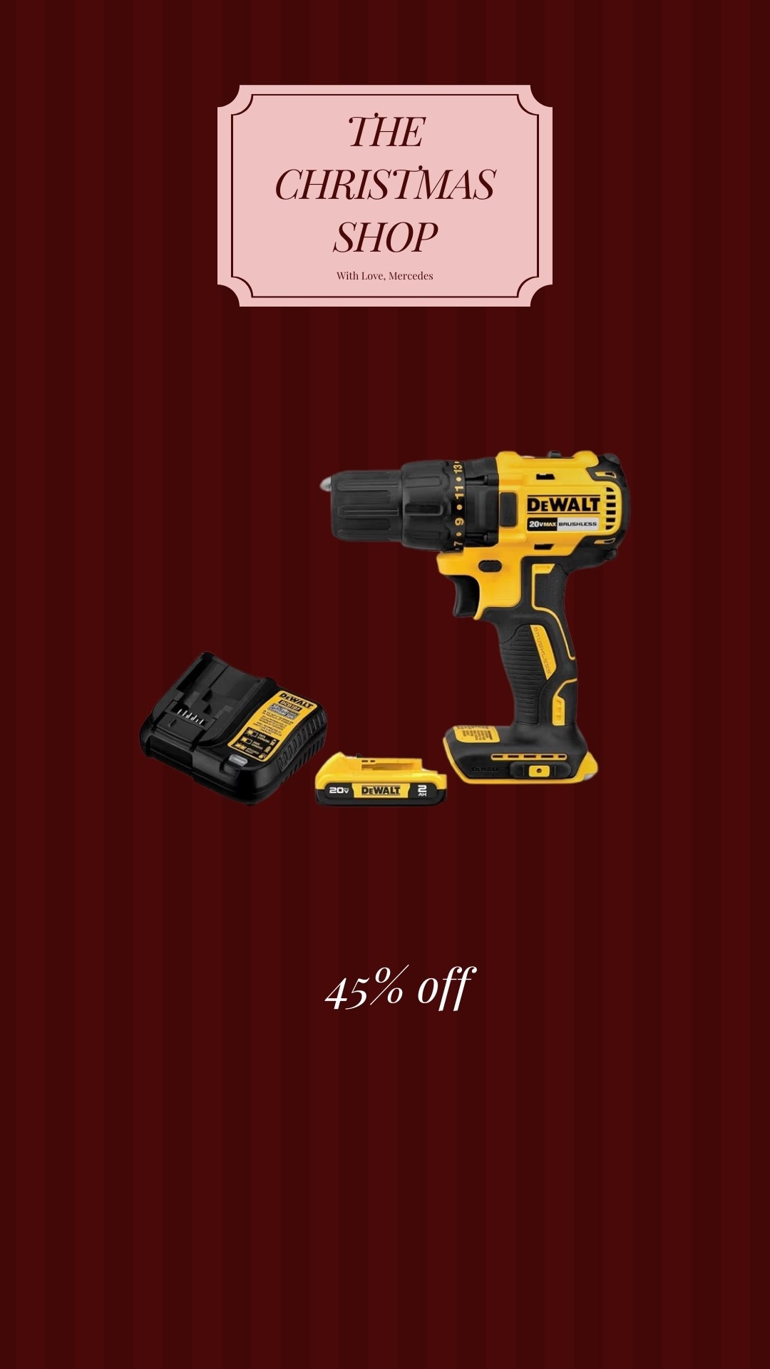 You know I love a good dewalt drill! At almost half off this is a steal  

#LTKSaleAlert #LTKCyberWeek #LTKHome
