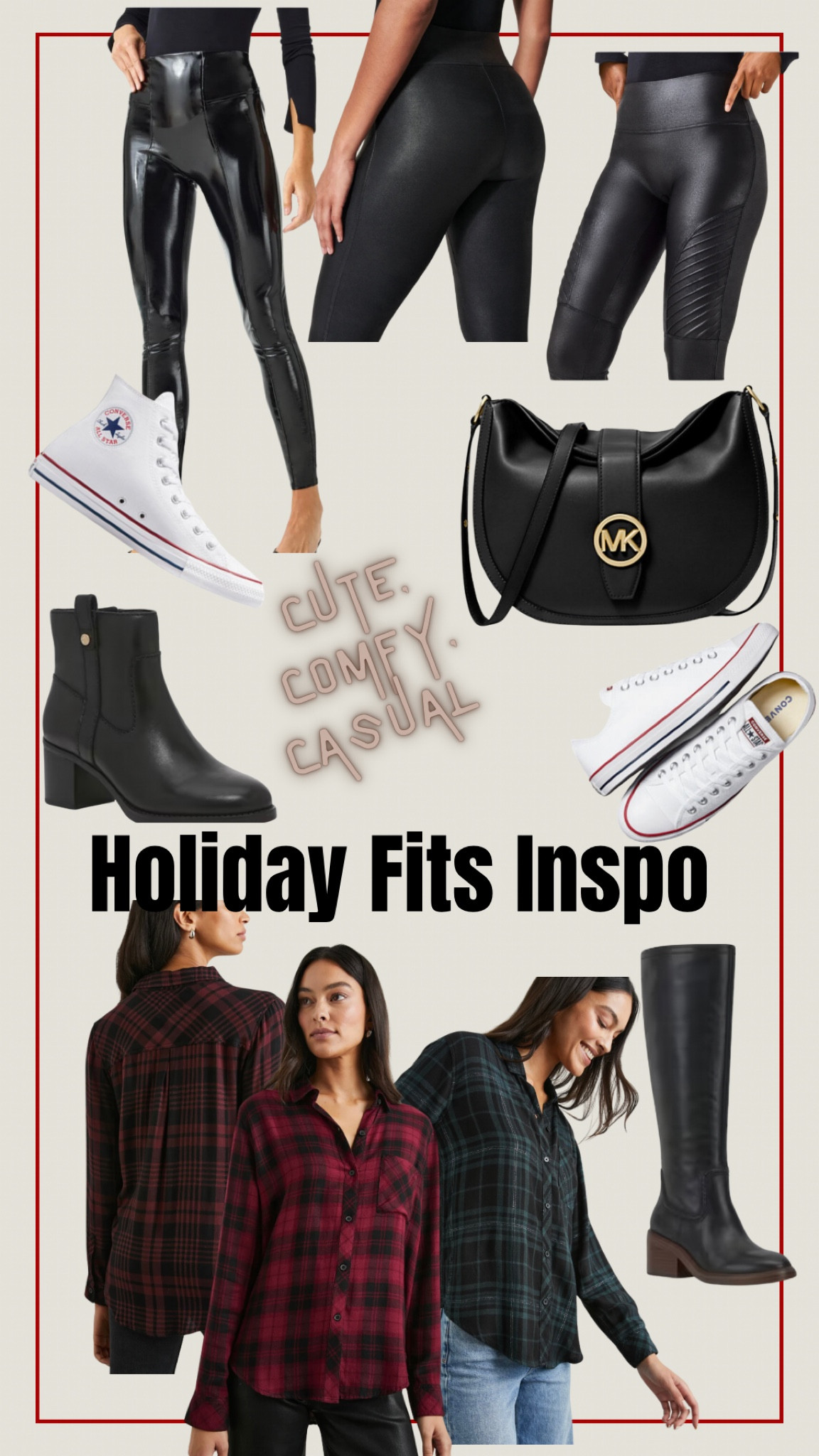 Christmas outfit inspiration! Any combo of these would look great together and would be paired well with some hoop earrings, simple necklace and watch 🔥🎄 

#LTKGiftGuide #LTKHoliday #LTKstyletip