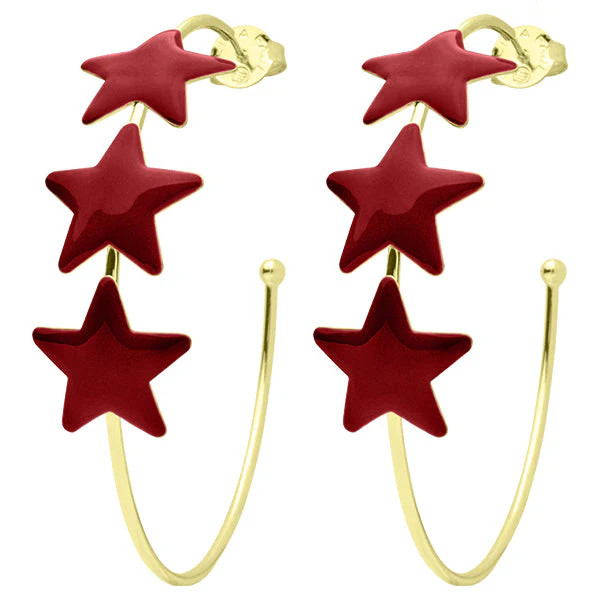 Resin Silvina Star Hoops | Sheila Fajl