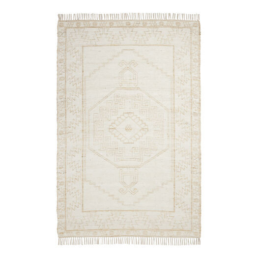 Naya Ivory and Natural Jute and Wool Reversible Area Rug by World Market | World Market