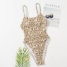 Leopard High Cut One Piece Swimsuit | SHEIN