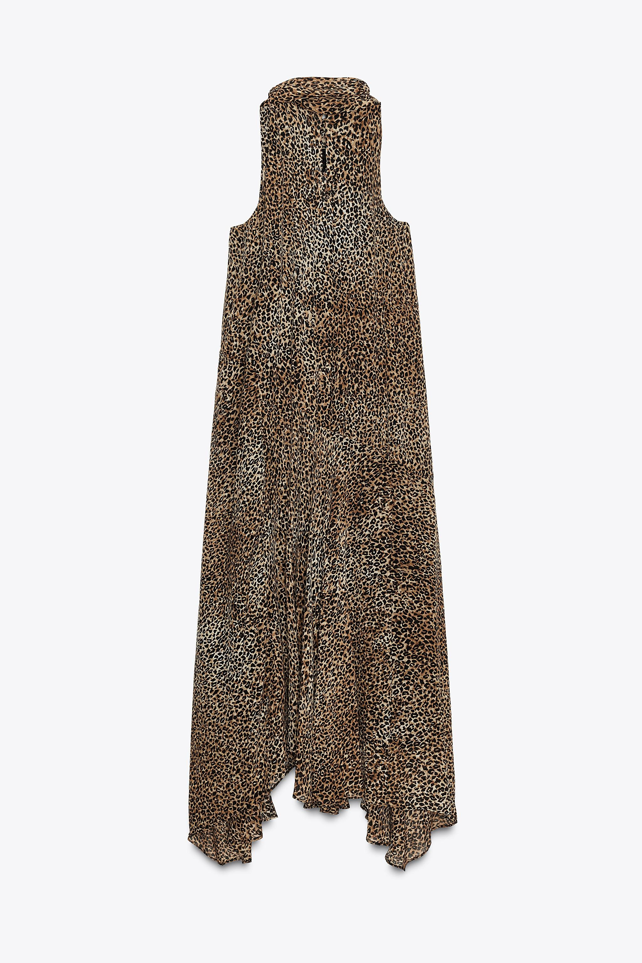 HALTER ANIMAL PRINT DRESS ZW COLLECTION | Zara US