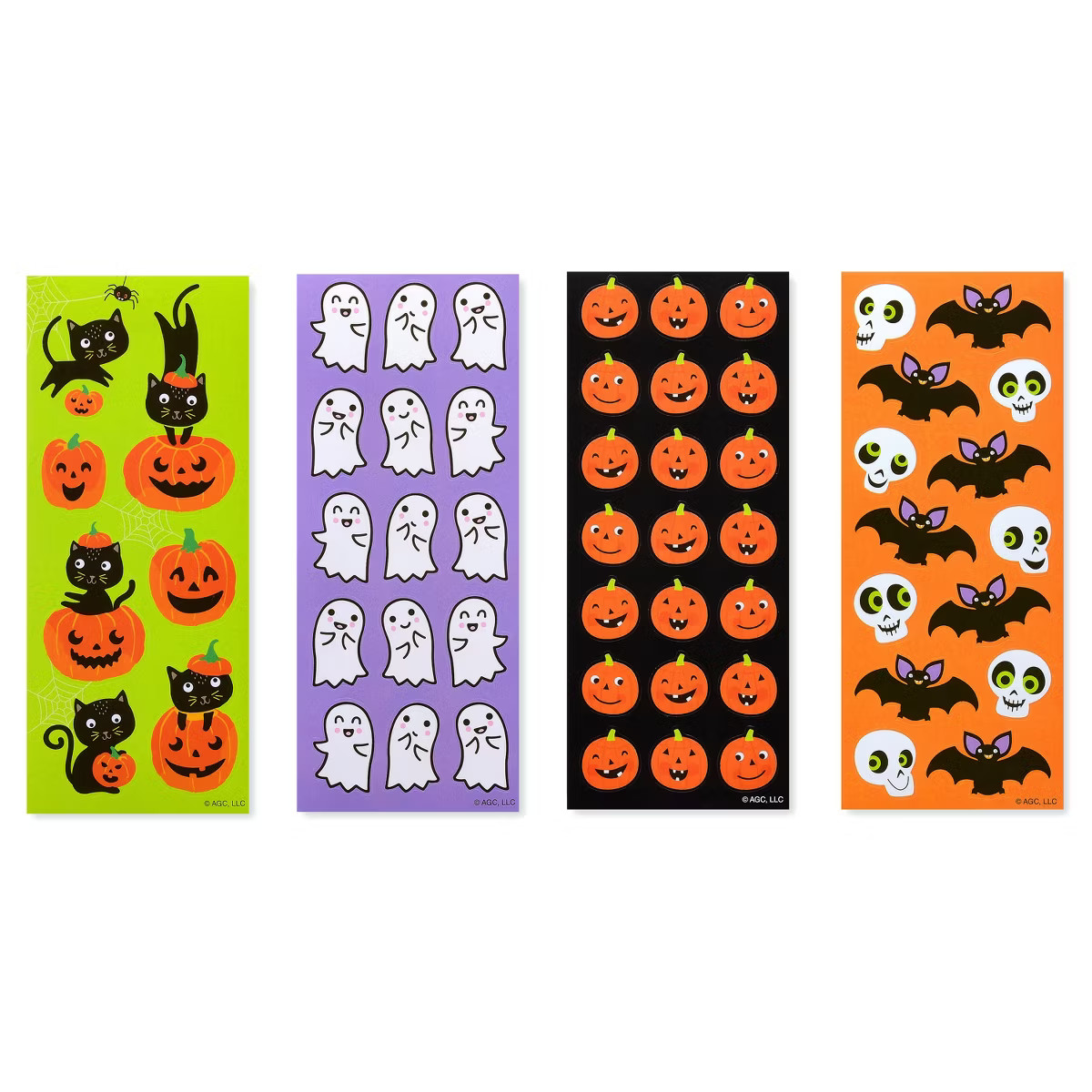 114ct Halloween 'Pumpkins, Cats, Ghosts, and Bats' Stickers | Target