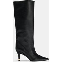 Zara - Metallic Detail Heeled Boots - Black - 10 - Woman | Zara US