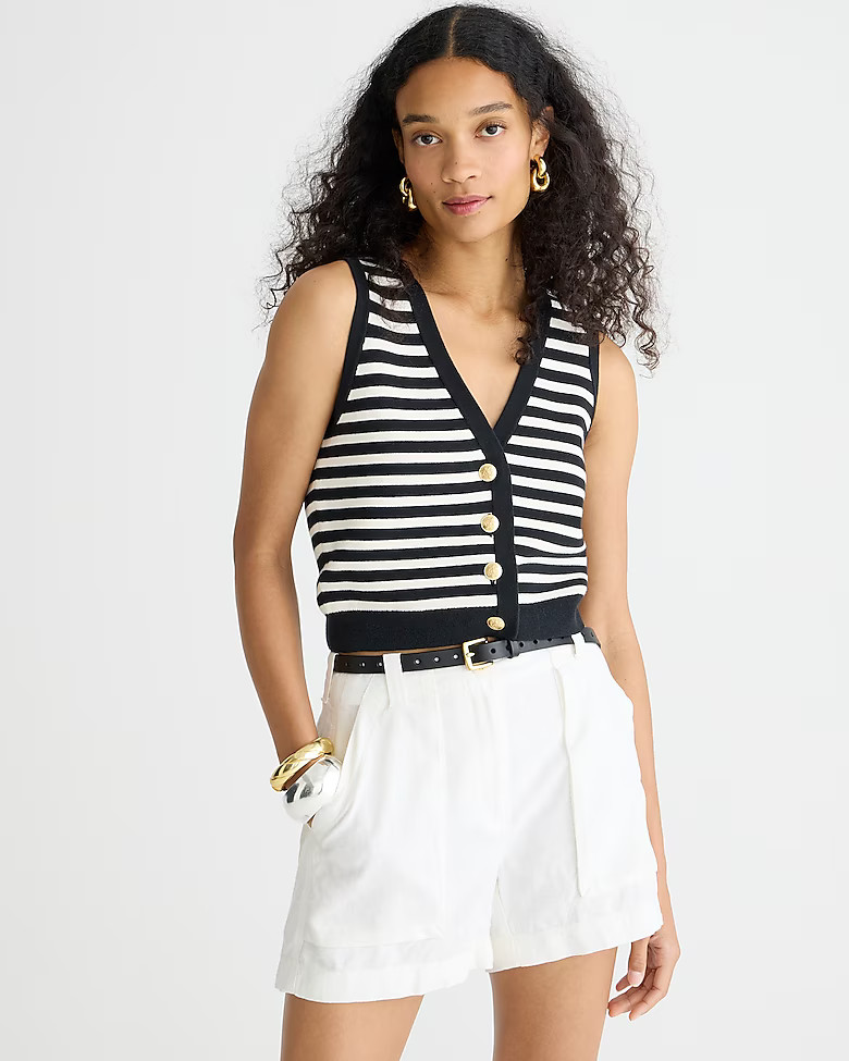 Emilie sweater-vest in stripe | J. Crew US
