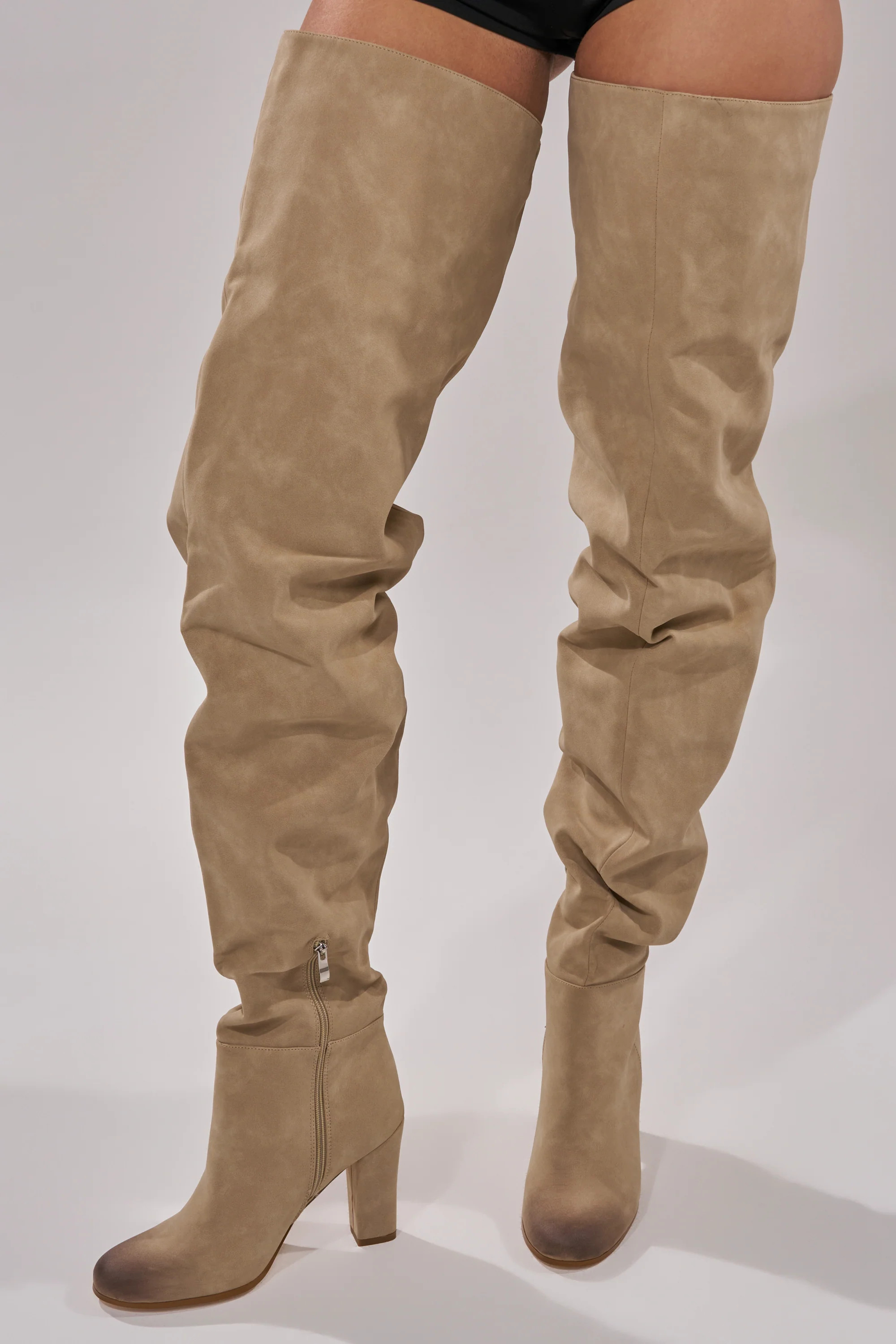 AZALEA WANG NANETTE TAUPE SLOUCHY BOOT | AKIRA