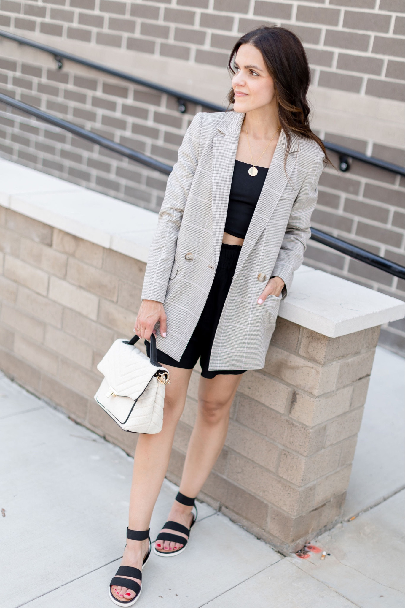 Summer to Fall outfit idea // oversized blazer, crop tank, linen shorts, sport sandals 

#LTKSeasonal #LTKstyletip
