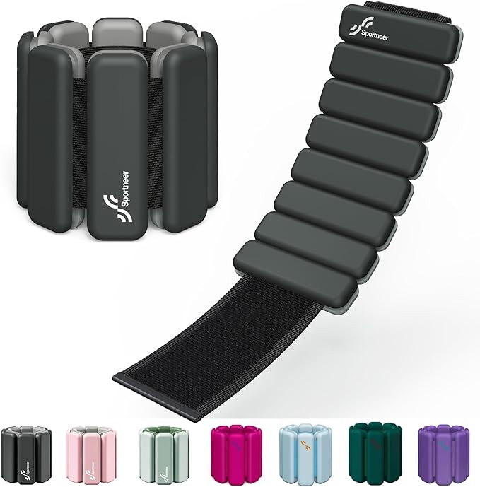 Sportneer Wrist & Ankle Weights for Women Men - 1 Pair (1 lb/2 lb Each) | Adjustable Weighted Bra... | Amazon (US)