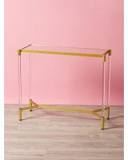 30x35 Acrylic And Metal Console Table | HomeGoods