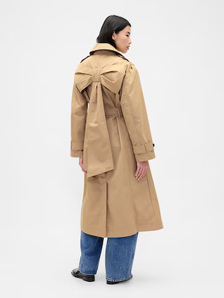 Gap × Sandy Liang Bow-Back Trench Coat | Gap (US)