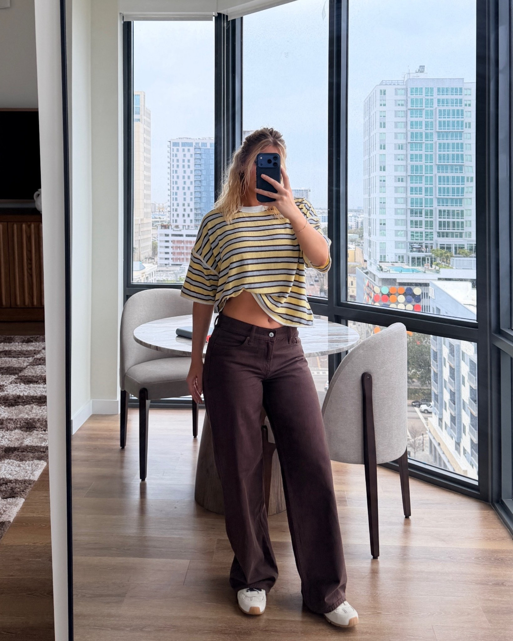 Causal spring outfit. I’m loving the brown jeans trend! 

#LTKgrwm #LTKootd #LTKSeasonal