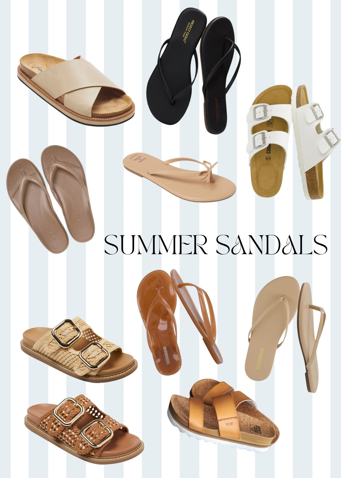 Summer sandal finds 🩴

The one’s from Target are back, but new colors! I still love mine. So comfy and cute with dresses, jeans, and more.

Also loving jelly flip flops!

#LTKSeasonal #LTKgrwm #LTKootd