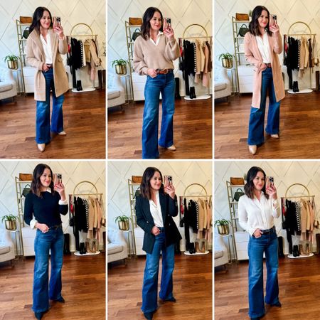 Six ways to wear a white button down- from our winter basics - classic style - capsule wardrobe - casual work outfit ideas 

#LTKstyletip #LTKover40 #LTKfindsunder100