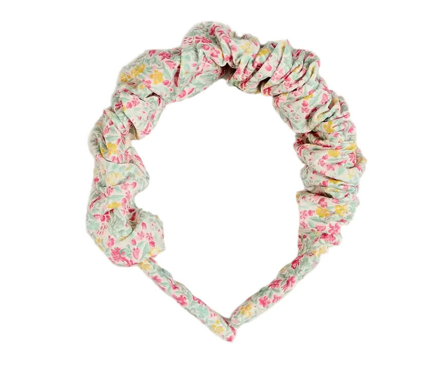 Pepa London Adelaide Floral Scrunchie Hairband in Pink | JoJo Mommy