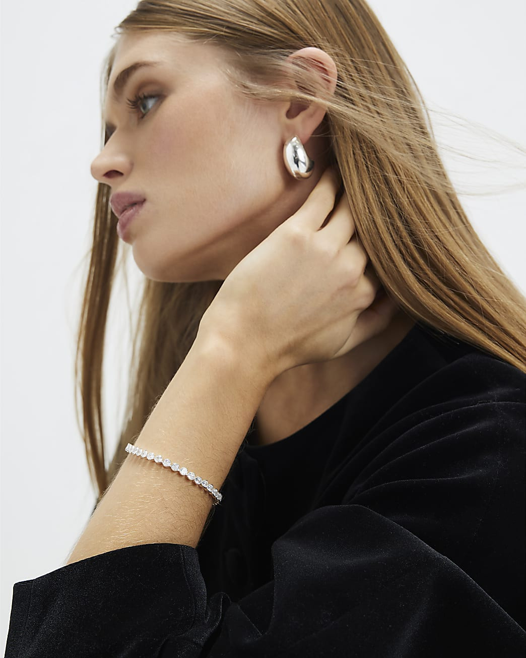 Silver Diamante Bracelet | River Island UK & IE