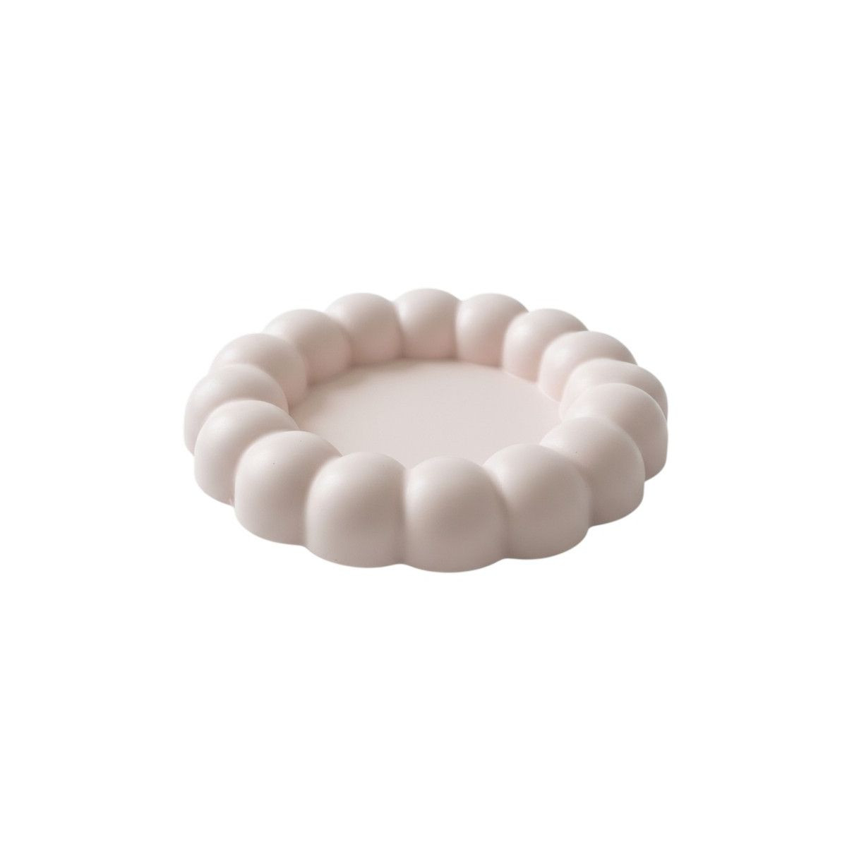 HomeRoots 5" Pale Pink Resin Handmade Round Trinket Tray | Target