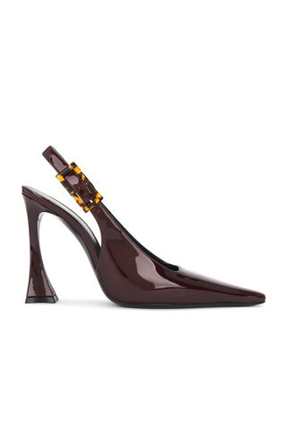 Saint Laurent Dune Slingback Pump in Burgundy | FWRD 