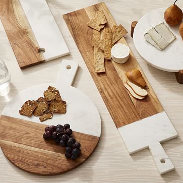 Mixed Marble & Wood Preston Cheeseboards | West Elm (US)