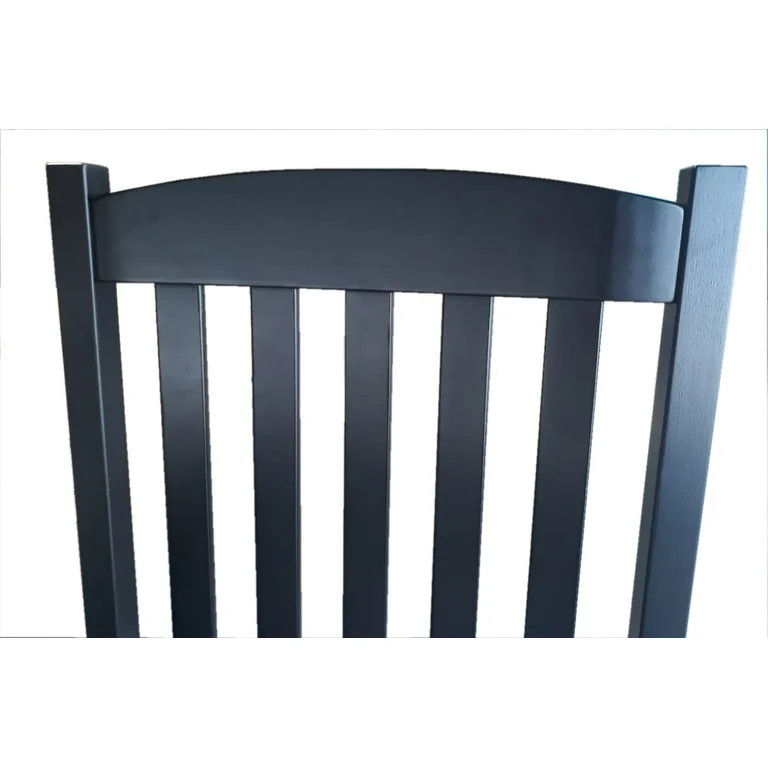 Mainstays Outdoor Wood Porch Rocking Chair, Black Color, Weather Resistant Finish | Walmart (US)