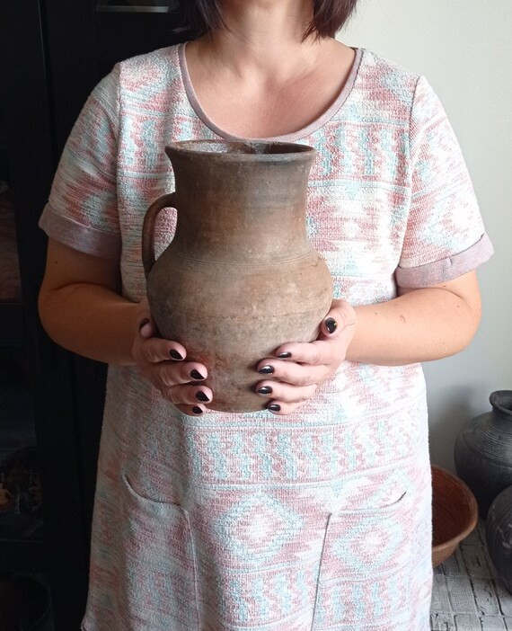 Vintage Clay Pot Old Red Clay Vase Wabi Sabi Pottery Rustic - Etsy | Etsy (US)