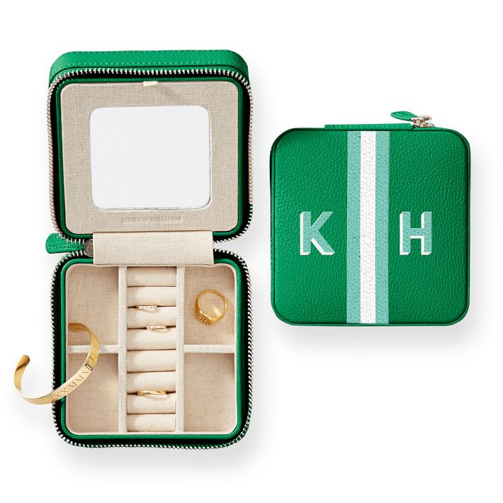 Small Travel Jewelry Case, Shadow Printed | Mark and Graham