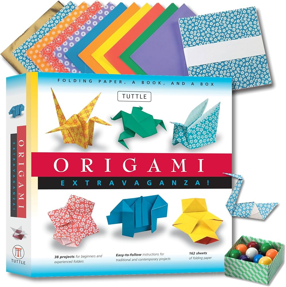 Origami Extravaganza! Folding Paper, a Book, and a Box: Origami Kit Includes Origami Book, 38 Fun... | Amazon (US)