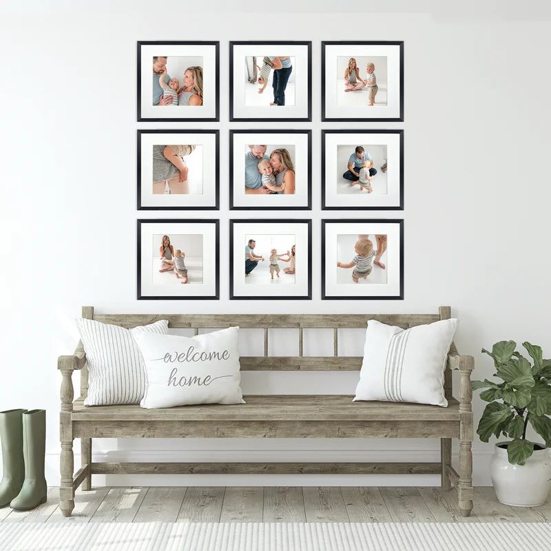 9 Piece Matte Plastic Gallery Wall Frame Set | Wayfair North America