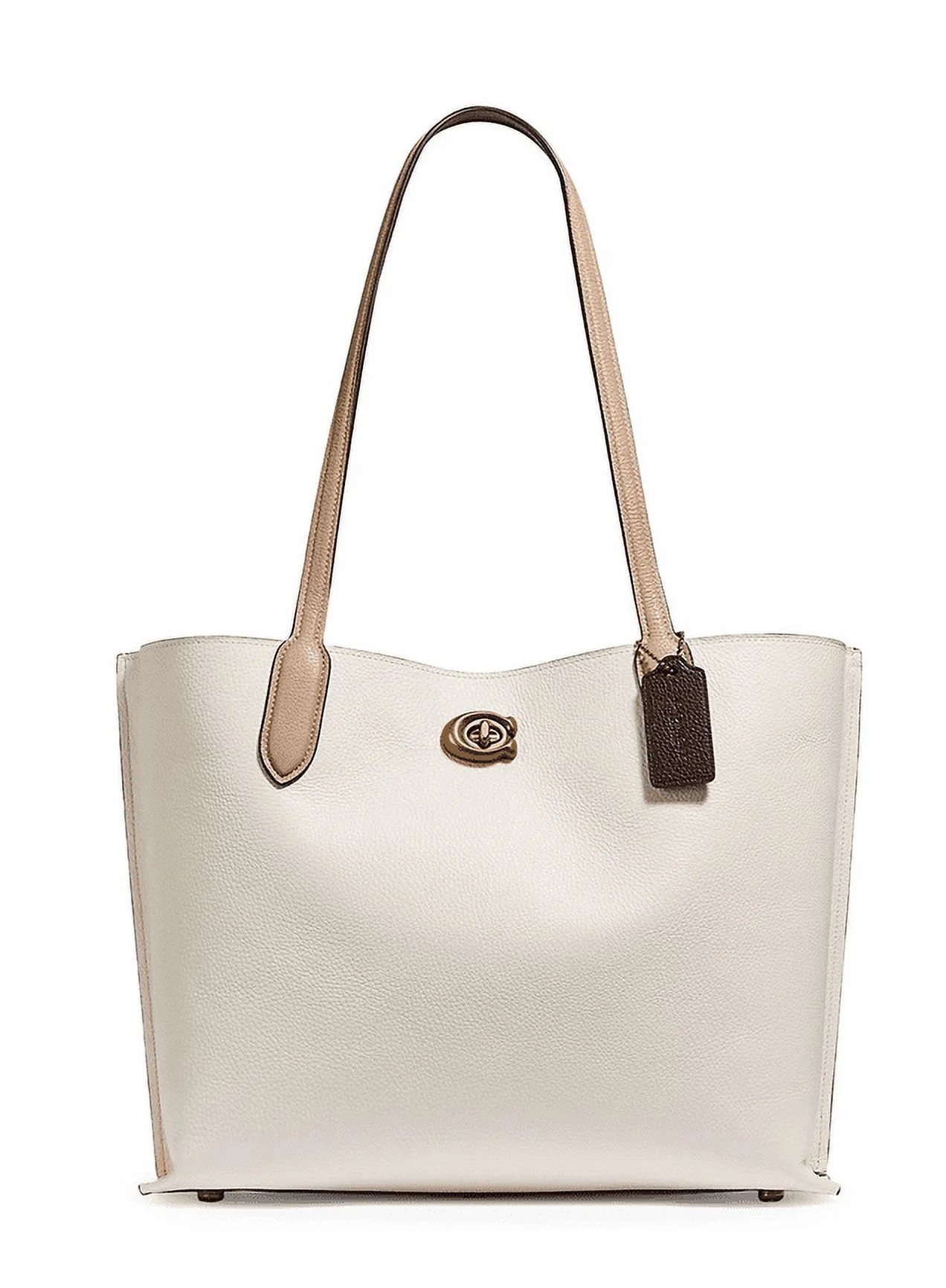 COACH Womens Color-Block Leather Willow Tote Chalk Multi C0691-B4CAH One Size | Walmart (US)