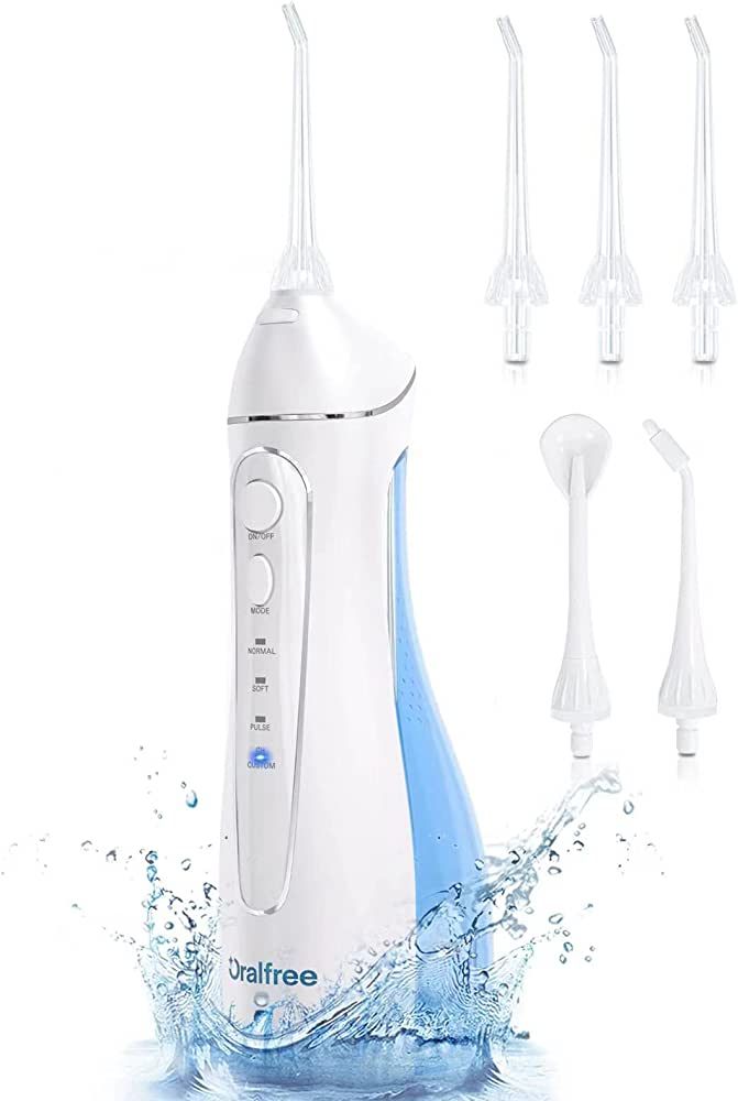 Water Dental Flosser Cordless for Teeth Cleaning - 4 Modes Oral Irrigator Braces Flossers Cleaner... | Amazon (US)