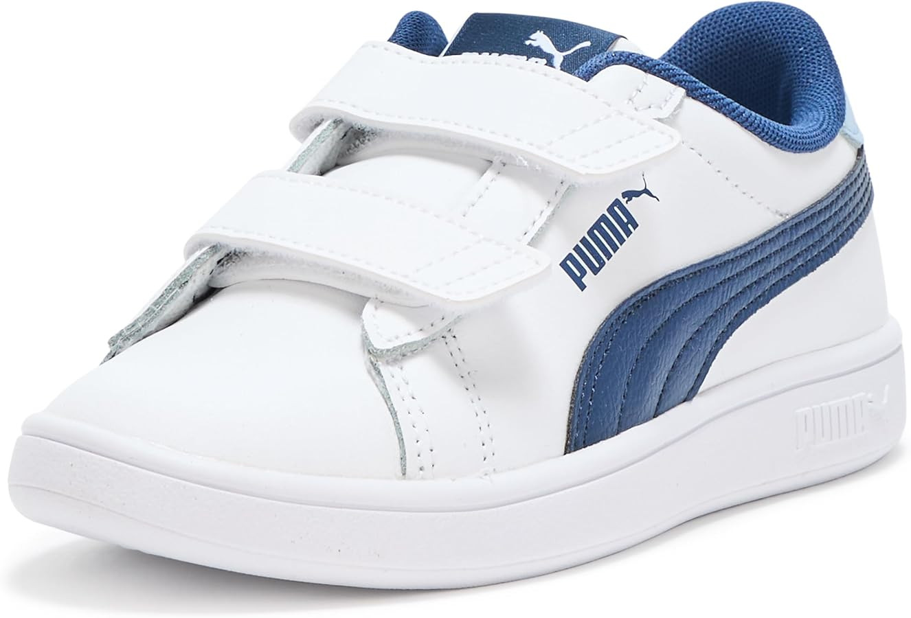 PUMA Kids Girls Smash 3.0 Playdate Slip On Sneakers Shoes Casual - White | Amazon (US)