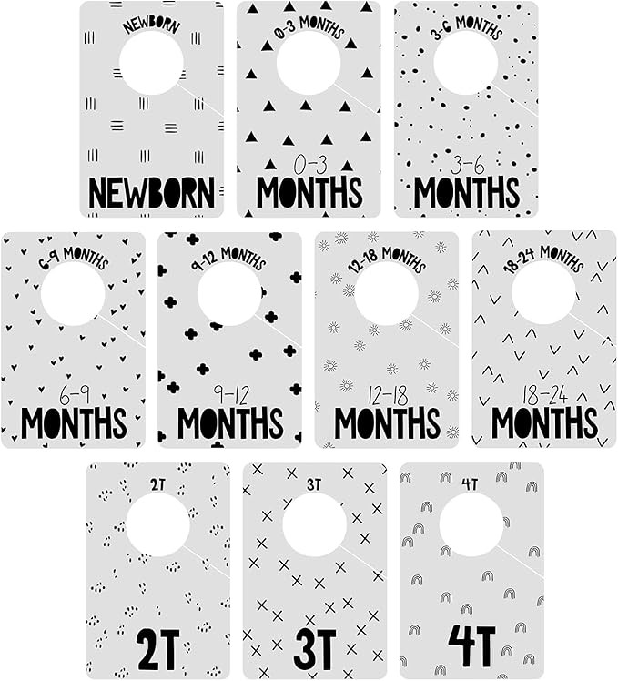 Canopy Street Gender Neutral Closet Baby Clothing Dividers/Modern Pattern Closet Organizers for N... | Amazon (US)