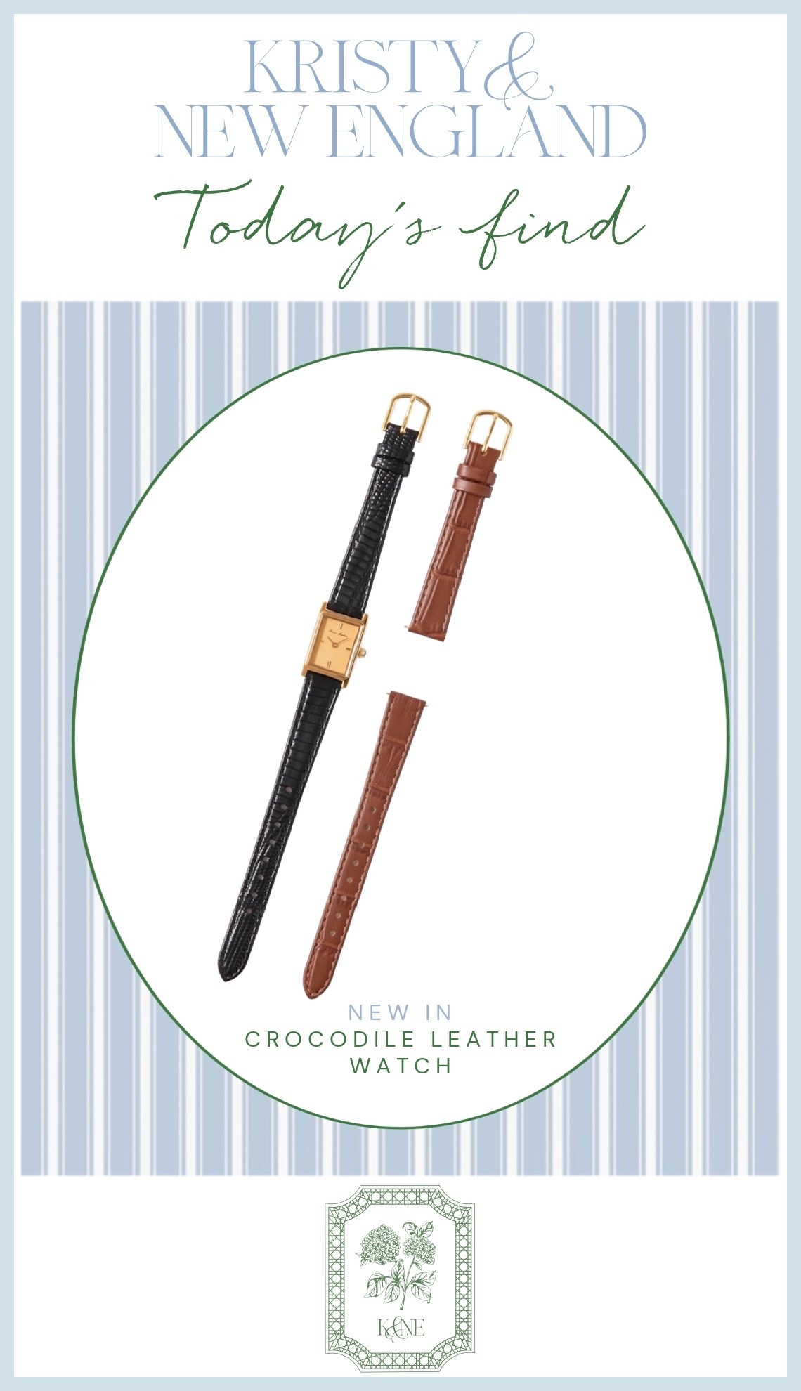 Love this leather croc watch set