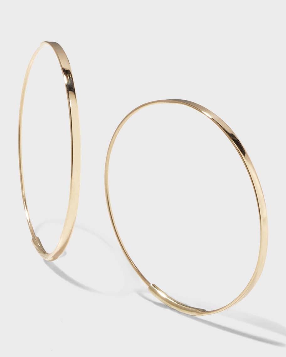 LANA 14k Small Flat Magic Hoop Earrings | Neiman Marcus