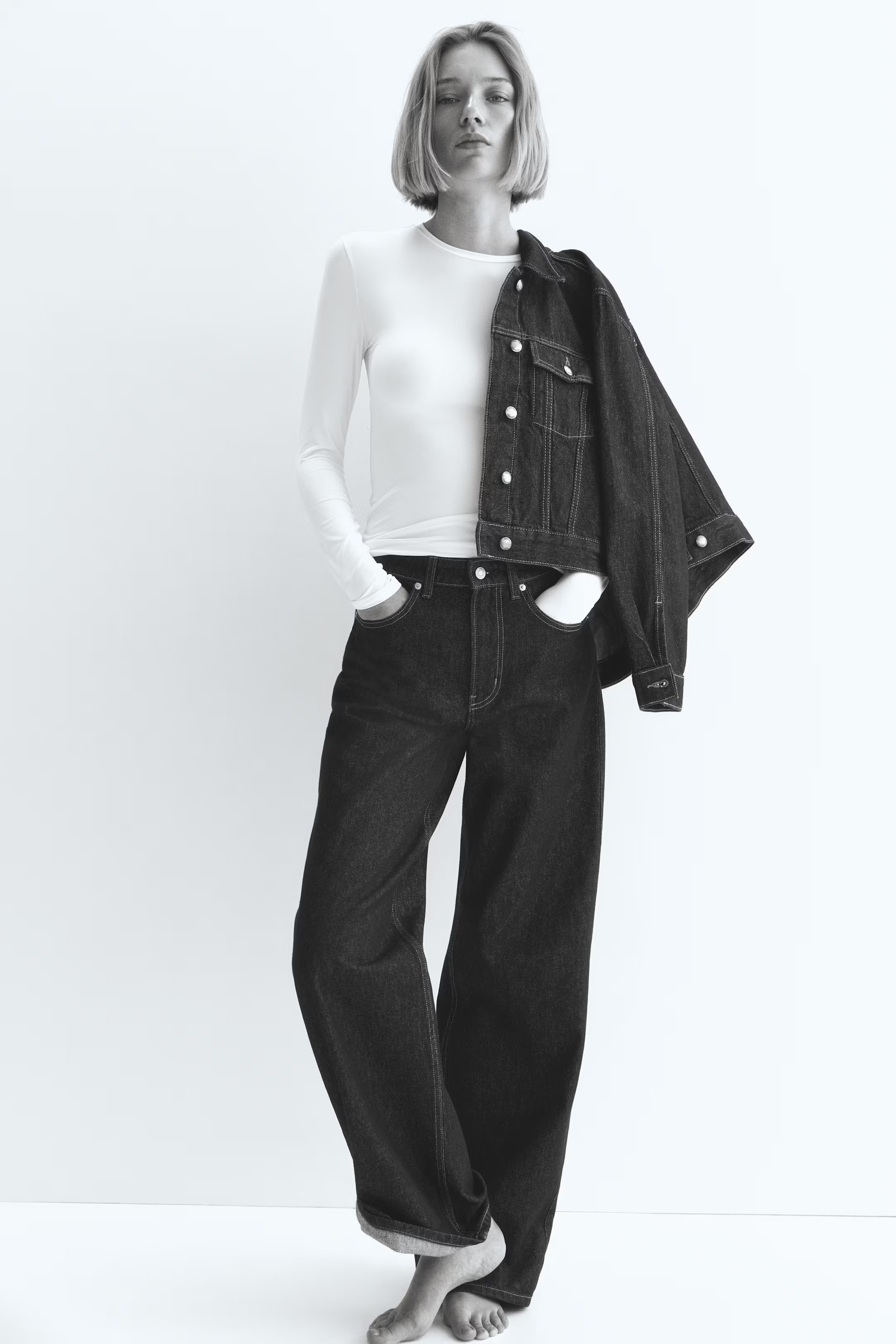 Long-sleeved Microfiber Top | H&M (US + CA)