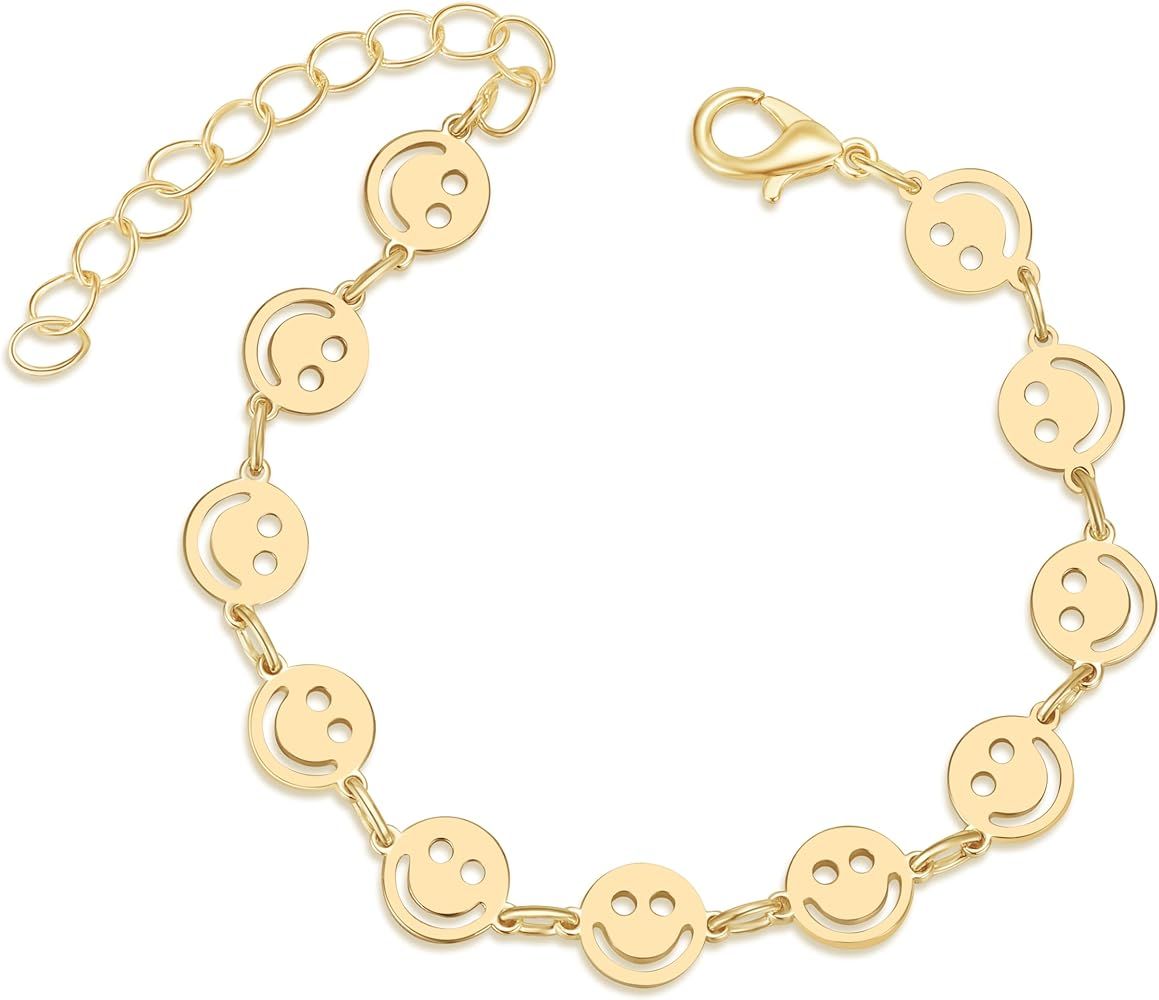QEPOL Smile Bracelet, Smile Face Charms Bracelet Smile Design Bracelet Happy Smile Friendship Bra... | Amazon (US)
