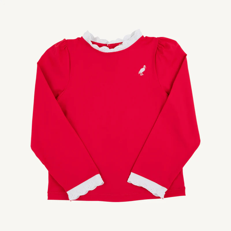 Richmond Red with Worth Avenue White Stork & Richmond Red Bow | The Beaufort Bonnet Company