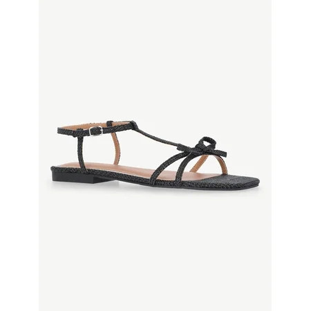 Free Assembly Women s Flat Sandals with Bow | Walmart (US)