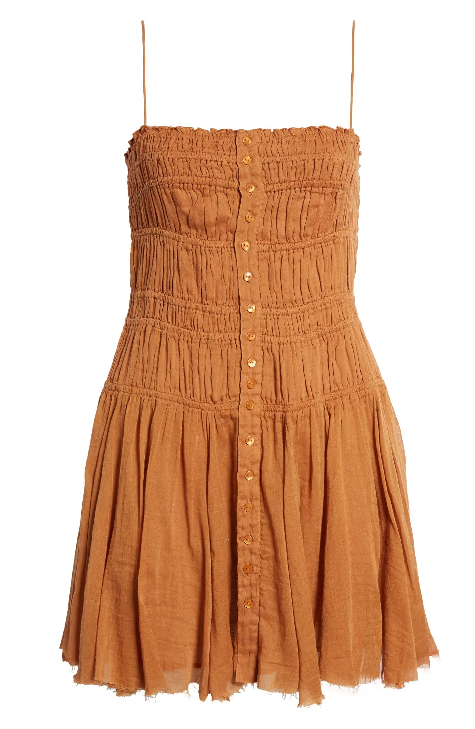 Free People Lausanne Smocked Sleeveless Dress | Nordstrom | Nordstrom