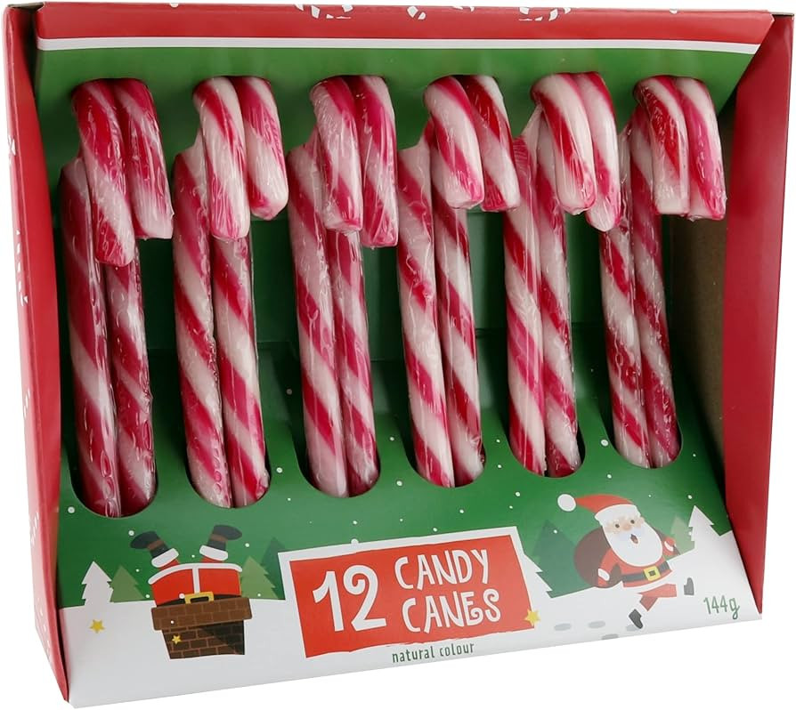 Trixie's 12 Zuckerstangen - Candy Canes - Erdbeergeschmack, rot weiß - 12 Stück, je 12 g | Amazon (DE)