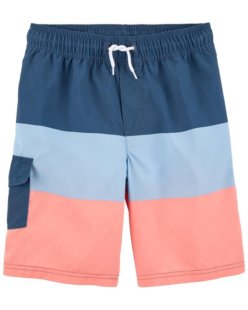 Color Block Twill Swim Trunks | Carter's