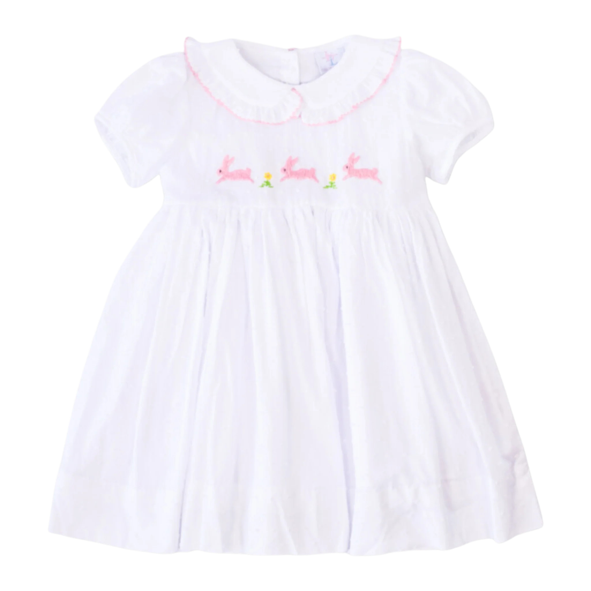 Brynn Bunny Swiss Dot Smocked Dress | Lillie & Lilah