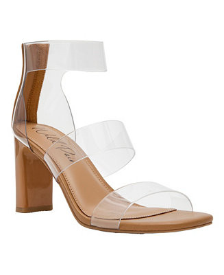 Women's Zollaa Vinyl Block Heel Sandals | Macy's