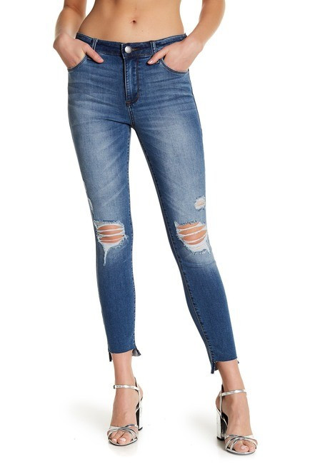 STS BLUE | Ellie High Rise Raw Step Hem Jeans | Nordstrom Rack | Nordstrom Rack