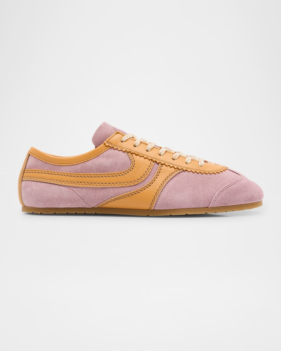 Dries Van Noten Mixed Leather Retro Runner Sneakers | Neiman Marcus