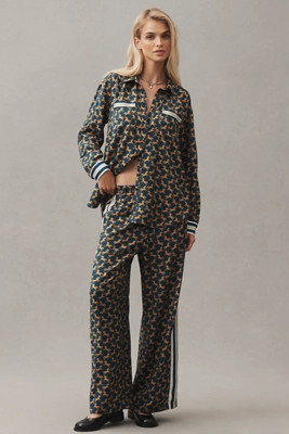 The Brooklin Printed Wide-Leg Pull-On Trousers | Anthropologie (UK)