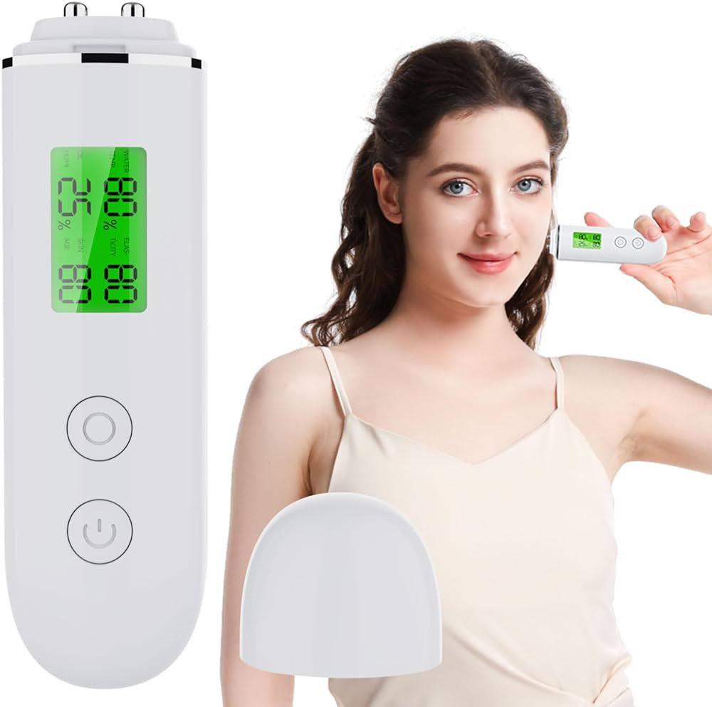 Professional Skin Moisture Tester, Digital Facial Oil Detector, High Precision Skin Hydration Ana... | Amazon (US)